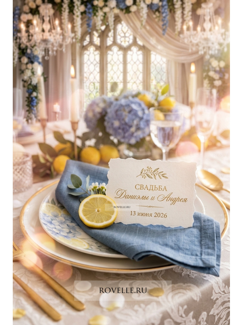 Карточки рассадки гостей с лимонами 260713-00204290