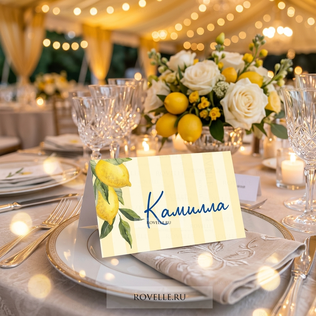 Карточки рассадки гостей с лимонами 260713-00142998