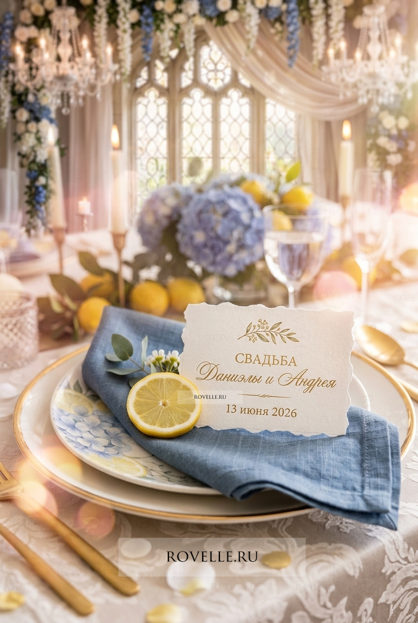 Карточки рассадки гостей с лимонами 260713-00204290